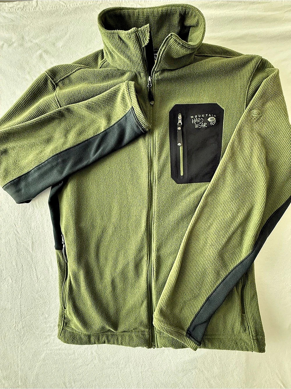 Mountain Hardwear Monkey Man Grid Fleece Jacket Green & Black X Large